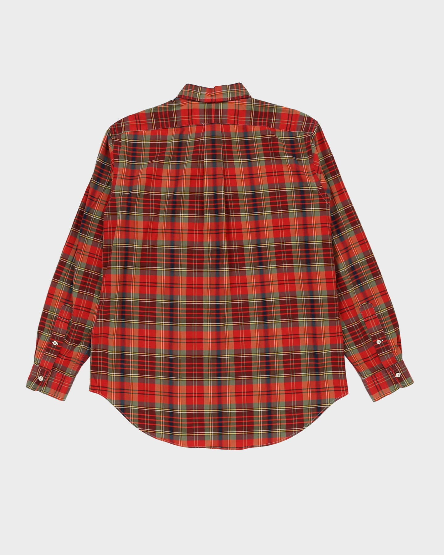 Vintage 90s Ralph Lauren Red Long-Sleeve Oversized Shirt - L