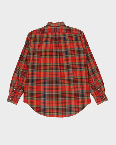 Vintage 90s Ralph Lauren Red Long-Sleeve Oversized Shirt - L