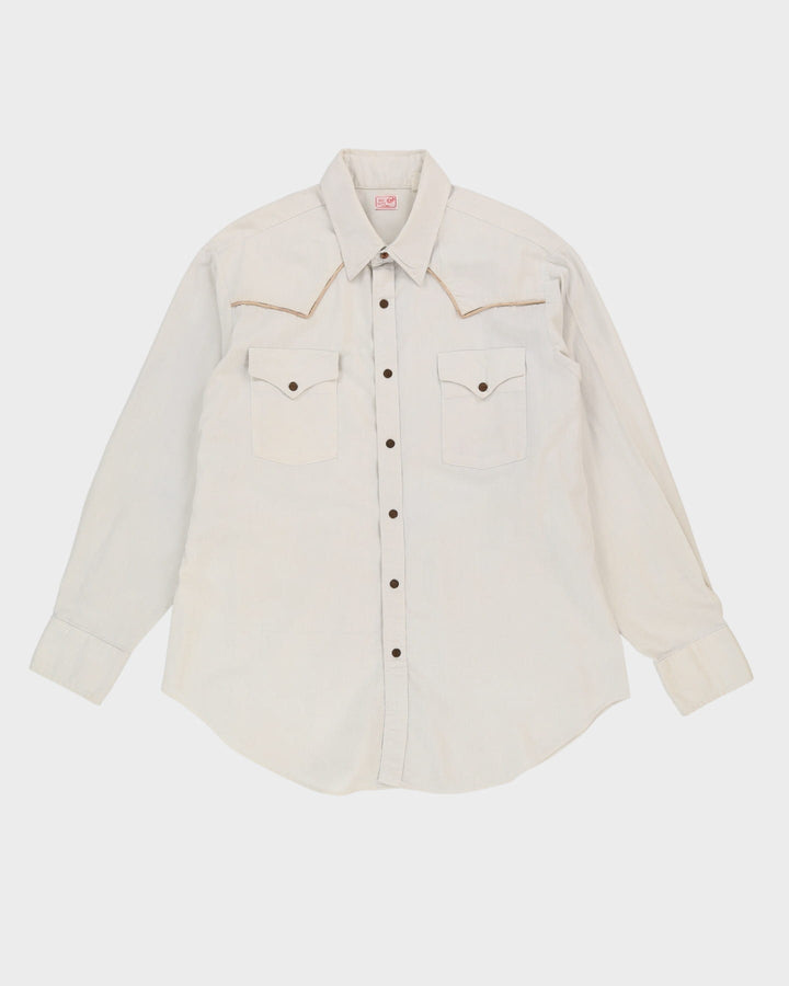 Vintage 90s GWG Grey Long-Sleeve Western Shirt - XL