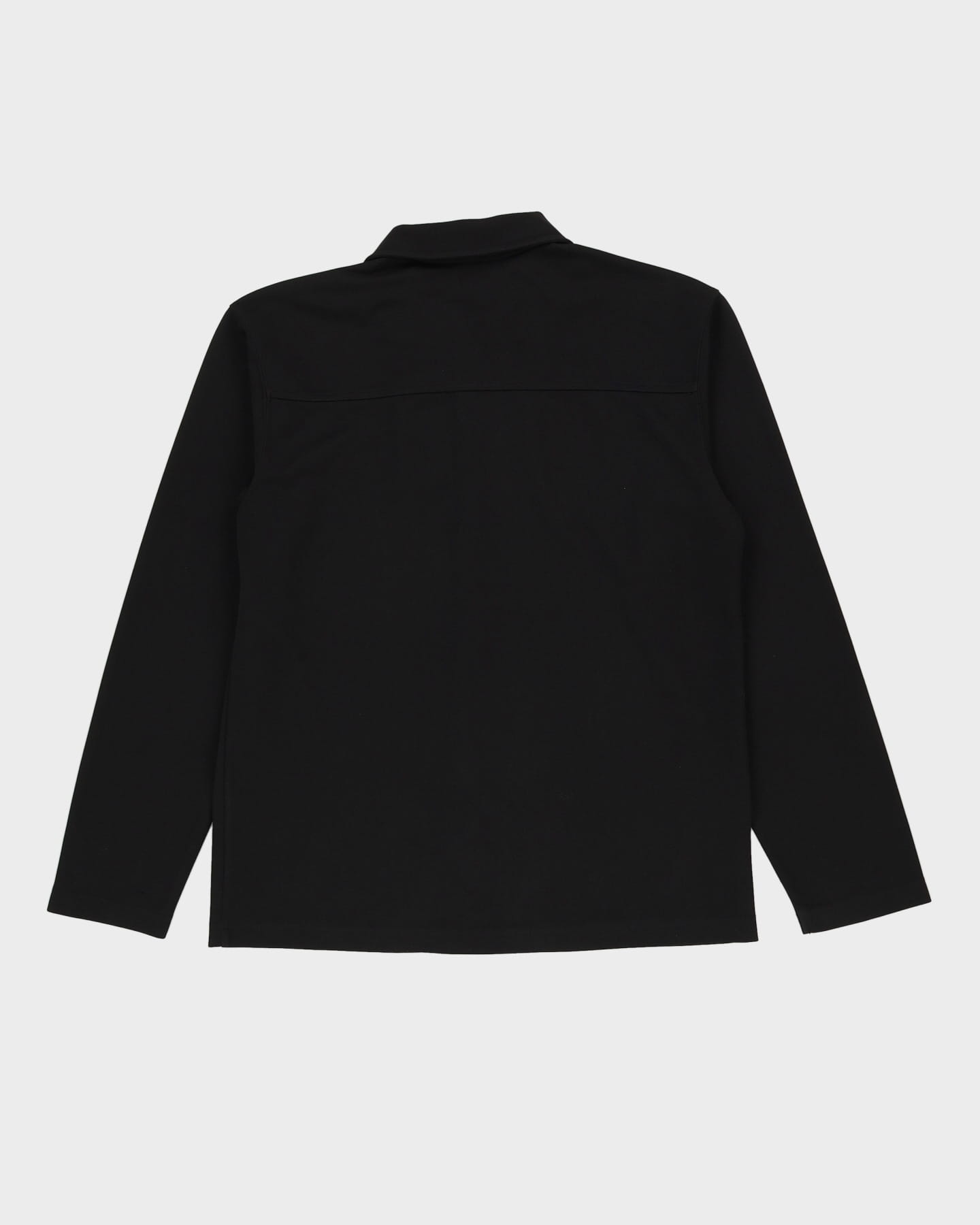 Vintage 90s Guess Black Polyetster Long-Sleeve Shirt - XL