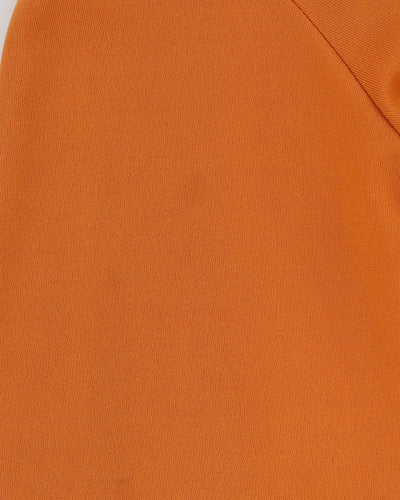 Vintage 70s Orange Polyester Long-Sleeve Shirt - L