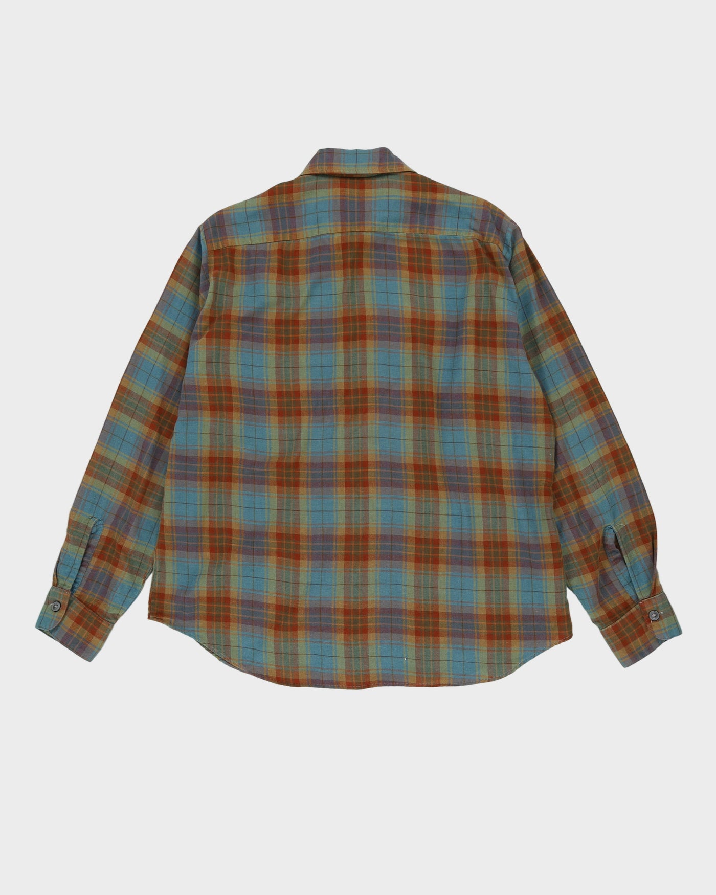 Vintage 80s Golden Arrow Viyella Checked Light Flannel Shirt - M