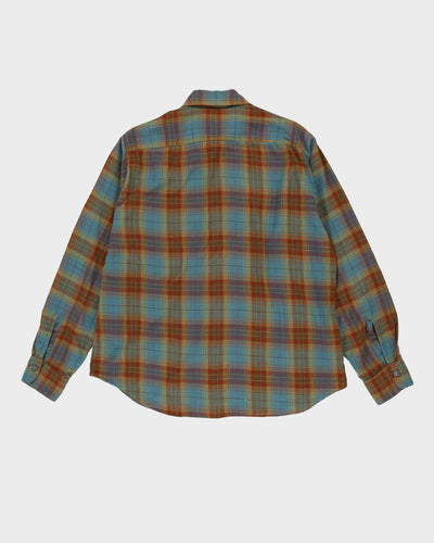Vintage 80s Golden Arrow Viyella Checked Light Flannel Shirt - M