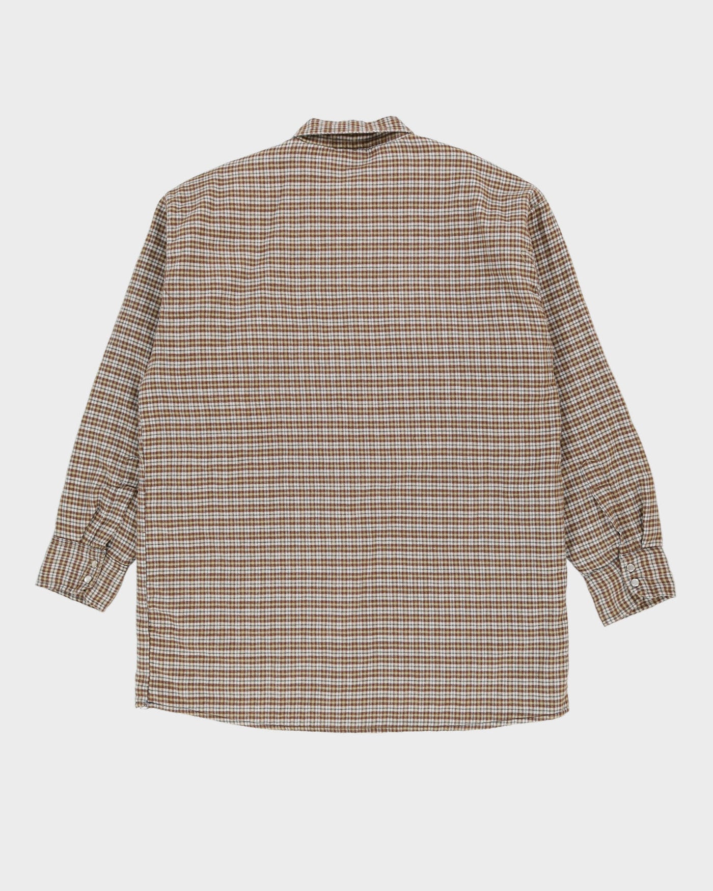 Brown Checked Padded Flannel Shirt - XL
