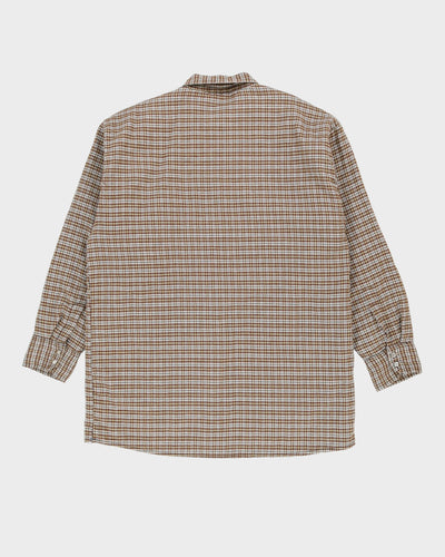 Brown Checked Padded Flannel Shirt - XL