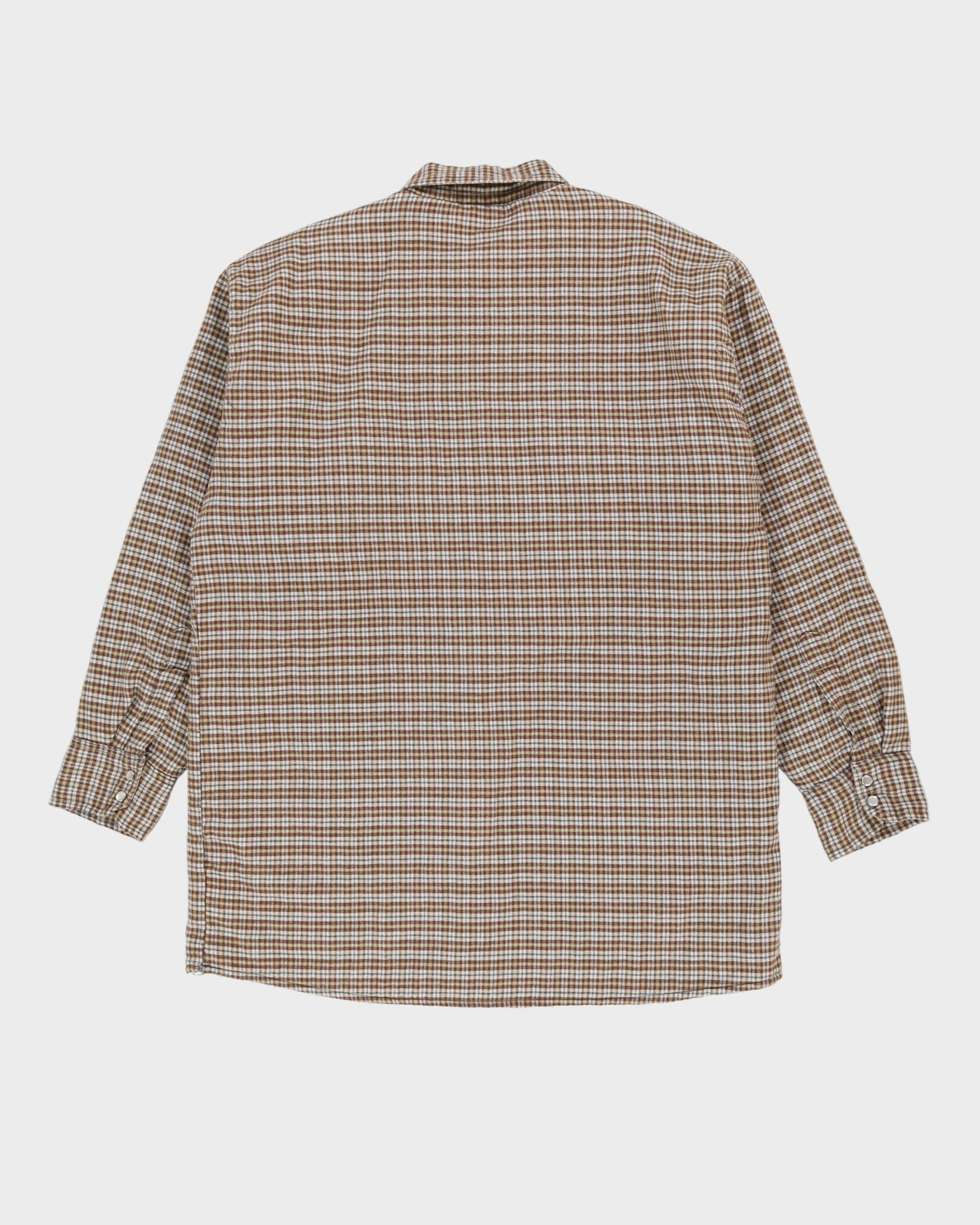 Brown Checked Padded Flannel Shirt - XL