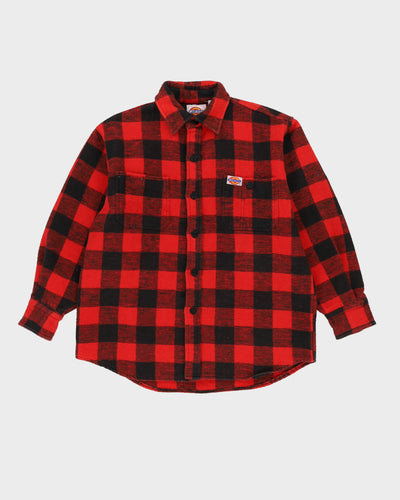 Dickies Red Checked Heavy Flannel Shirt - L / XL