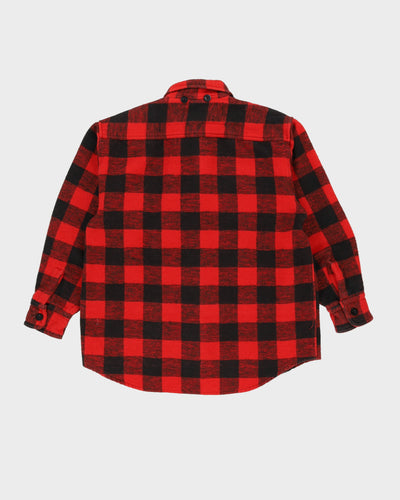 Dickies Red Checked Heavy Flannel Shirt - L / XL