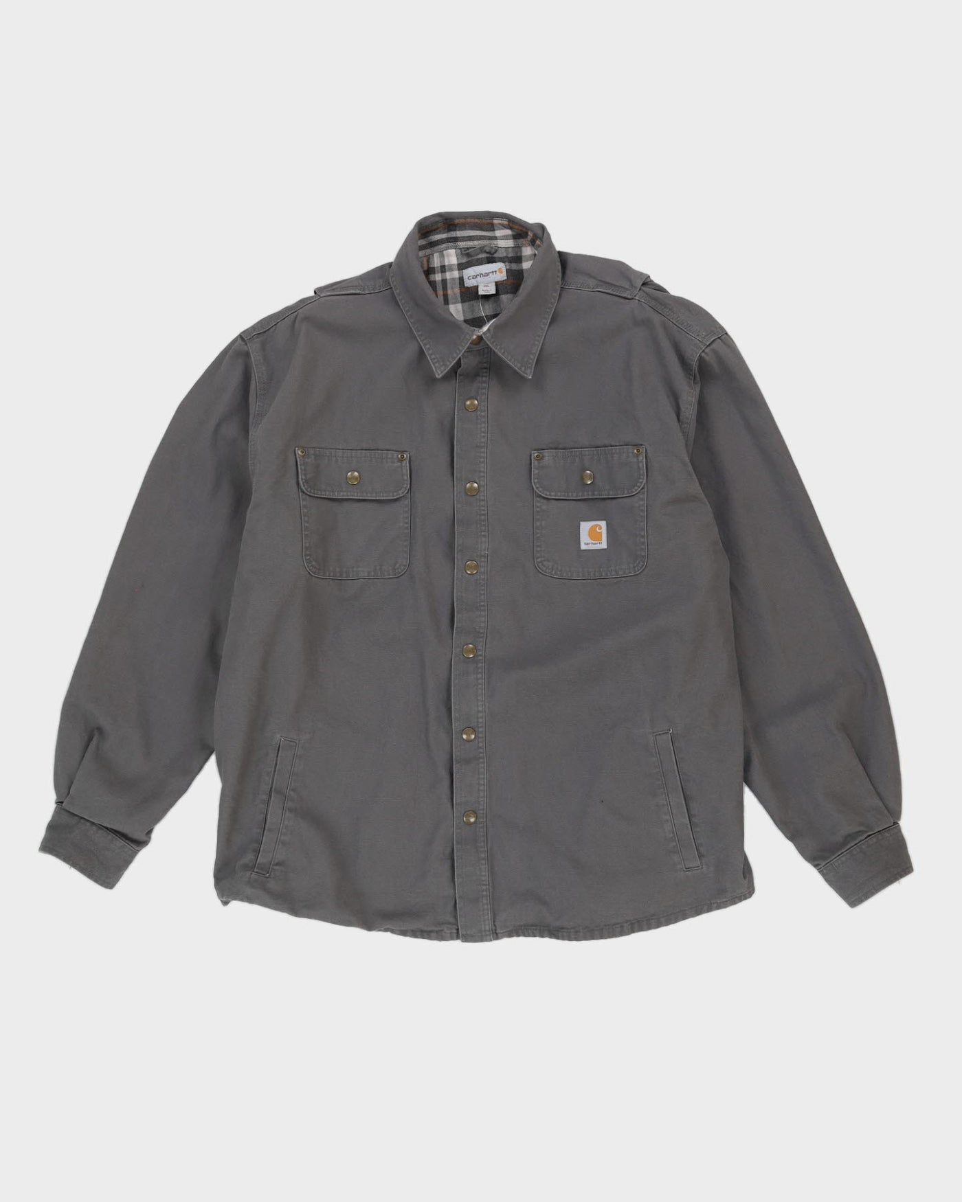 00s Carhartt Heavy Weight Grey Shirt - XXL
