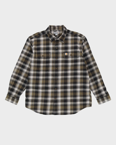 Carhartt Green Check Patterned Long Sleeved Shirt - L