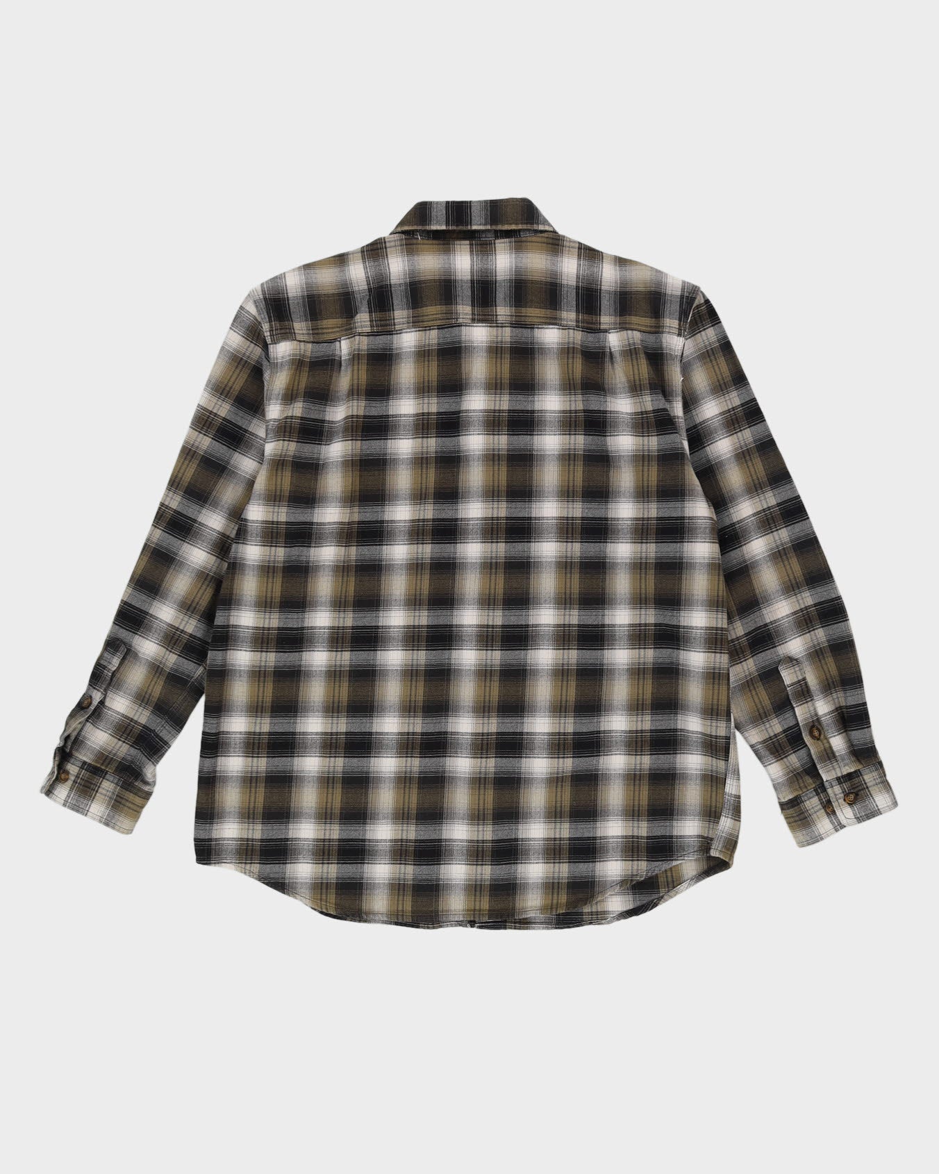 Carhartt Green Check Patterned Long Sleeved Shirt - L