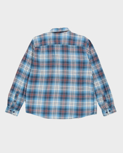 Patagonia Blue Check Patterned Long Sleeved Shirt - L