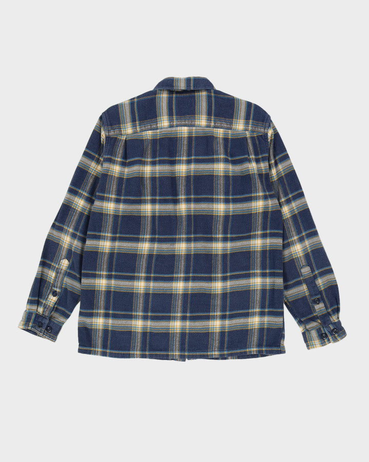 Patagonia Navy Blue Check Patterned Long Sleeved Shirt - M