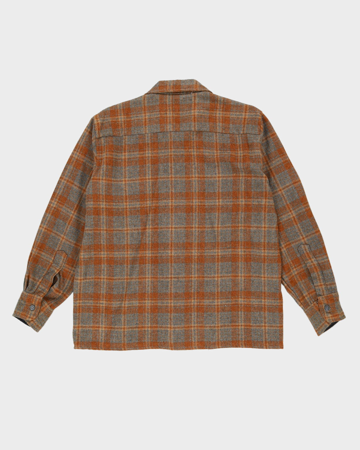 Vintage 70s Gaddi Wool Check Patterned Shirt - M