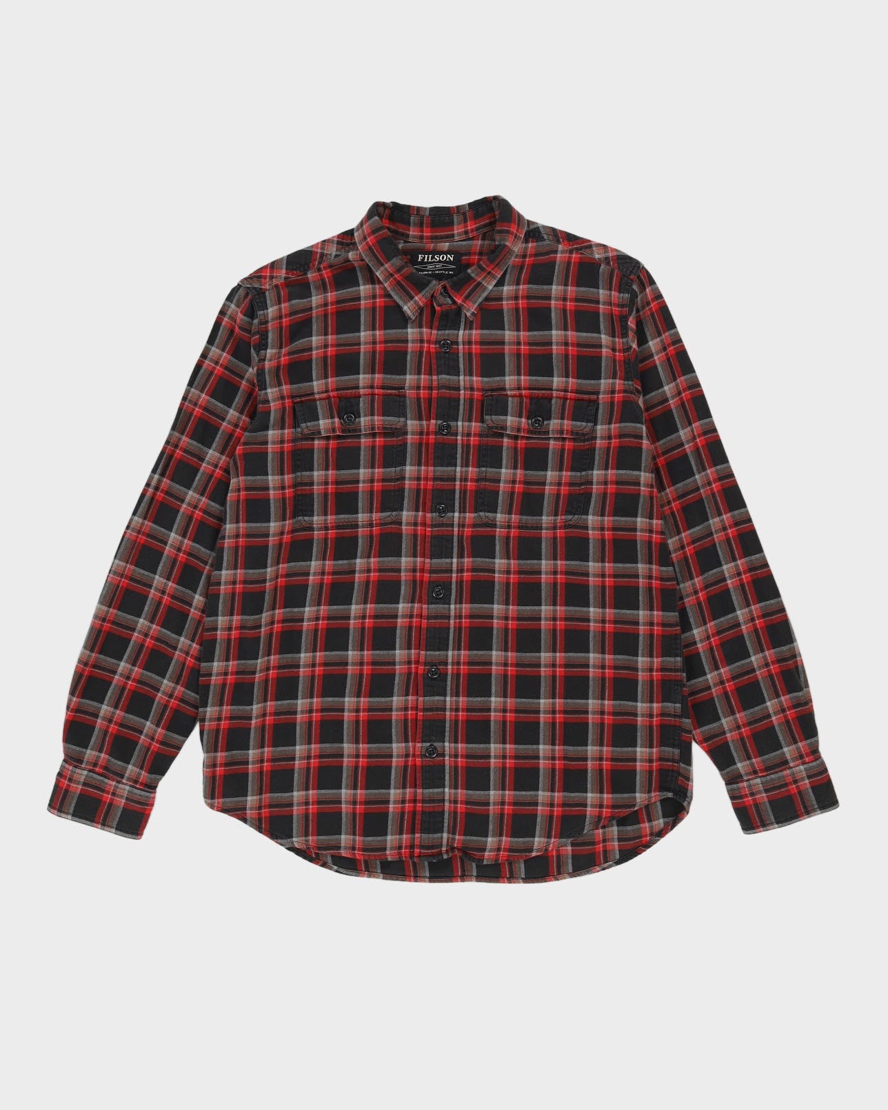Vintage 90s Filson Red Check Patterned Shirt - L