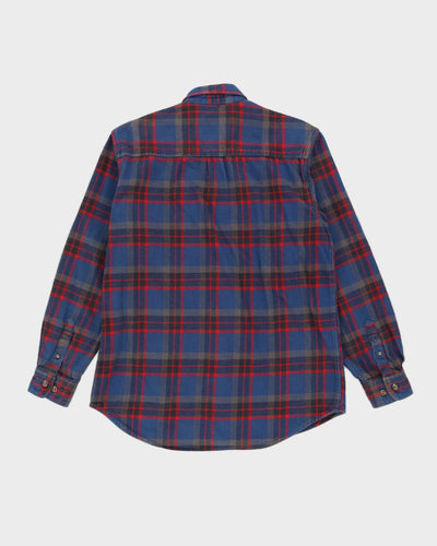 Field & Stream Blue Checked Flannel Shirt - L