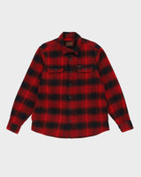 Red Checked Flannel Shirt - M
