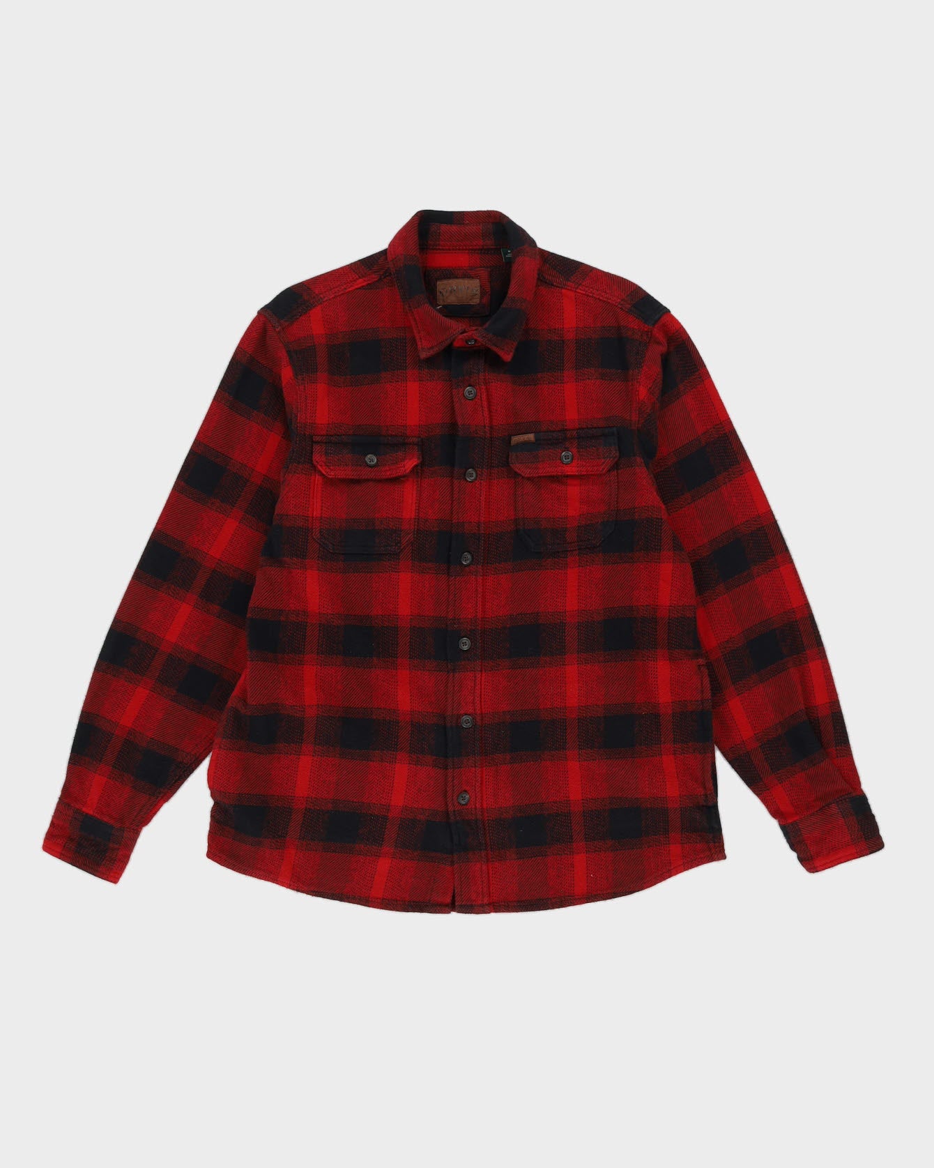 Red Checked Flannel Shirt - M