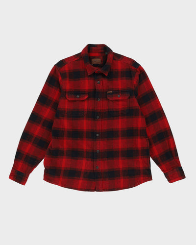 Red Checked Flannel Shirt - M