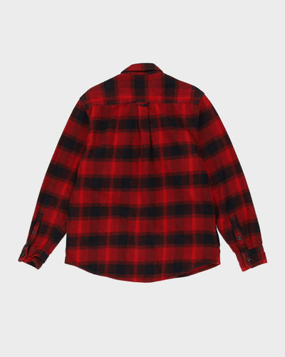 Red Checked Flannel Shirt - M