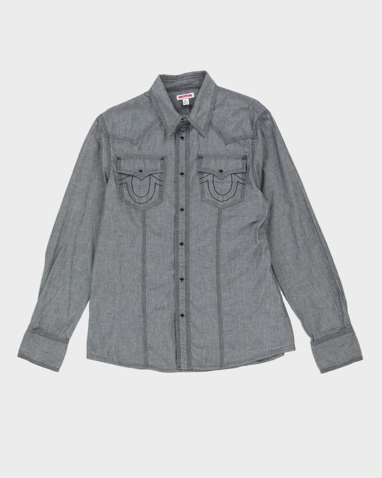 True Religion Black Denim Shirt - M