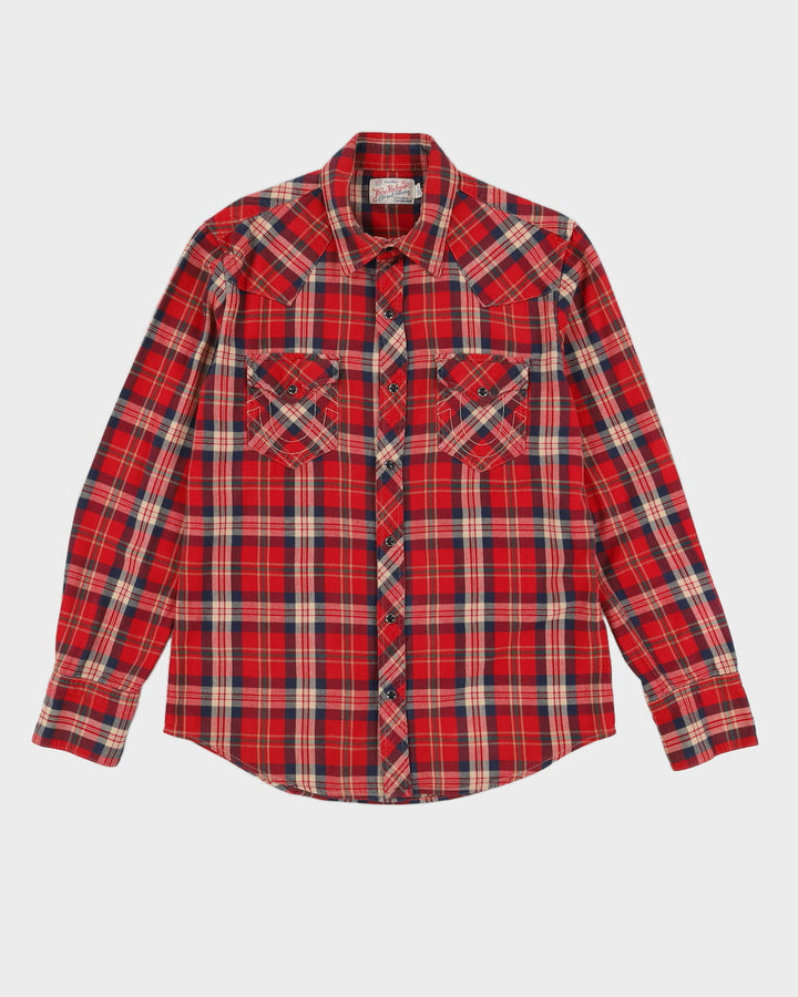 True Religion Red Checked Flannel Shirt - M