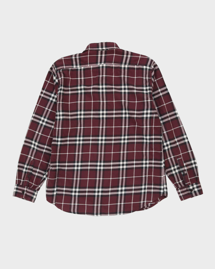 Burberry Brit Purple Check Patterned Shirt - XL