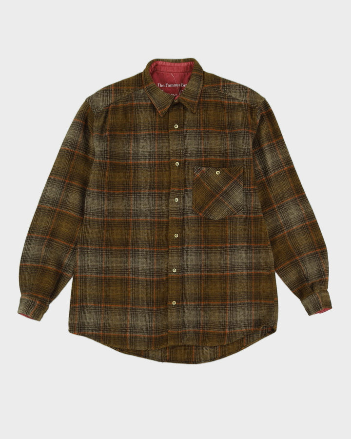 Marlboro Classics Green Check Patterned Flannel Shirt - L