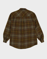 Marlboro Classics Green Check Patterned Flannel Shirt - L