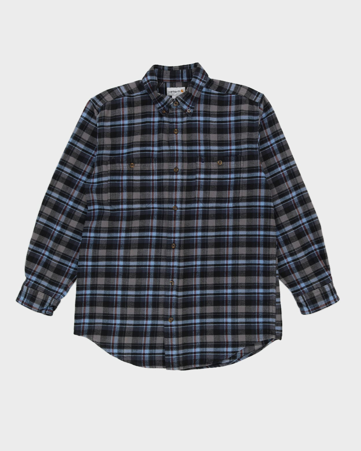 Carhartt Blue Check Patterned Flannel Shirt - L