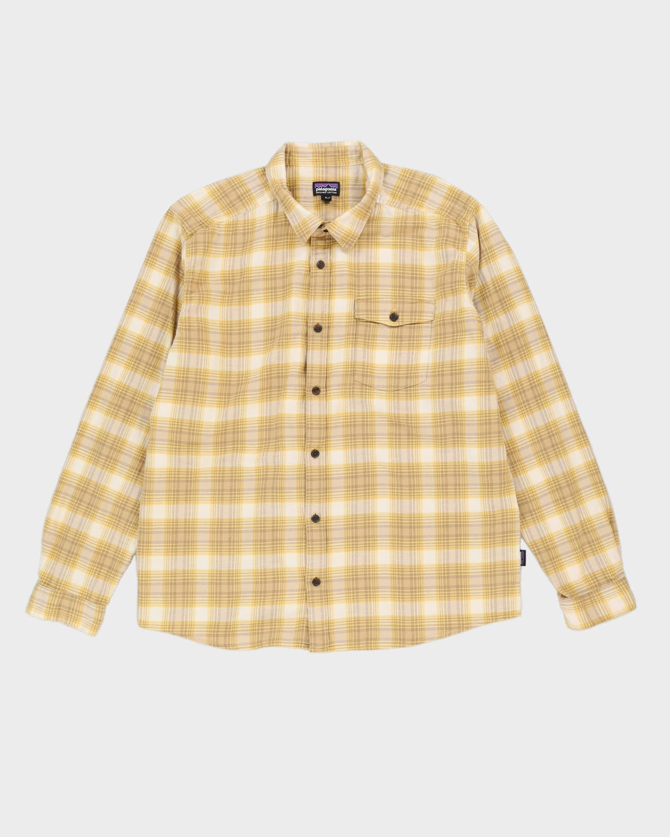 Patagonia Yellow Check Patterned Flannel Shirt - XL