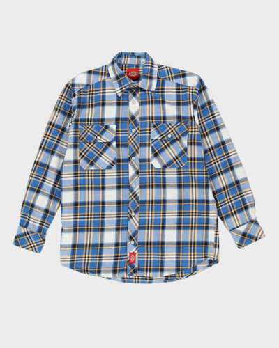 Dickies Blue Check Patterned Flannel Shirt - M