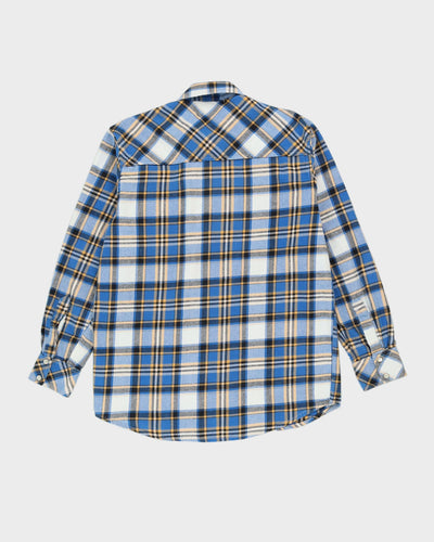 Dickies Blue Check Patterned Flannel Shirt - M