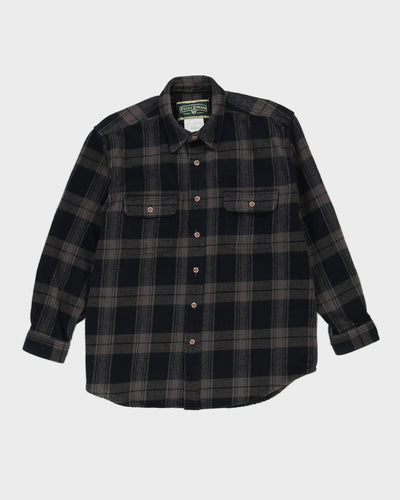 00s Field & Stream Black Check Patterned Flannel Shirt - XL