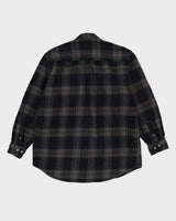 00s Field &amp; Stream Black Check Patterned Flannel Shirt - XL