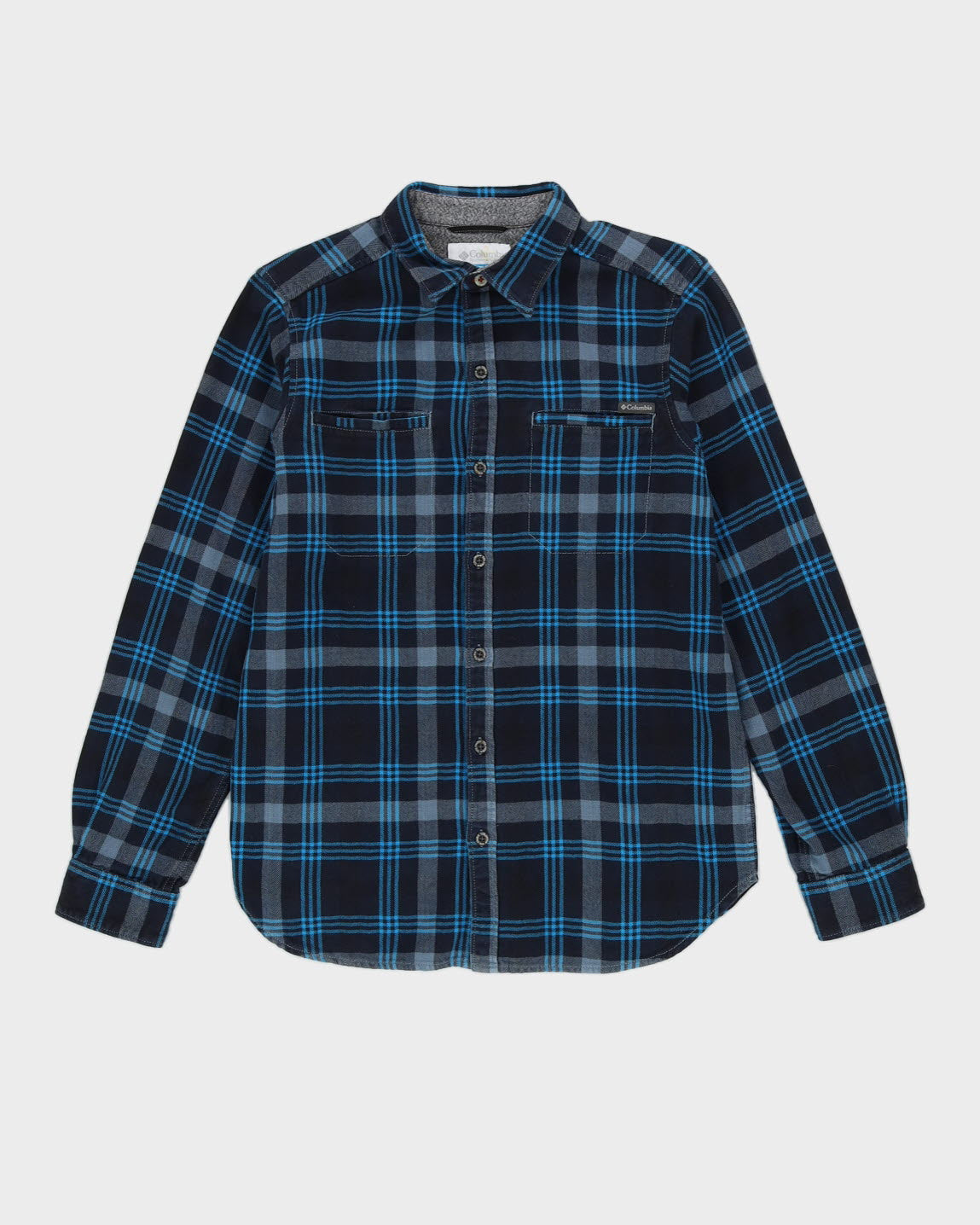 Columbia Blue Checked Flannel Shirt - M