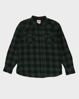 Levi's Green Checked Flannel Shirt - XL