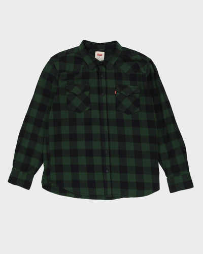Levi's Green Checked Flannel Shirt - XL