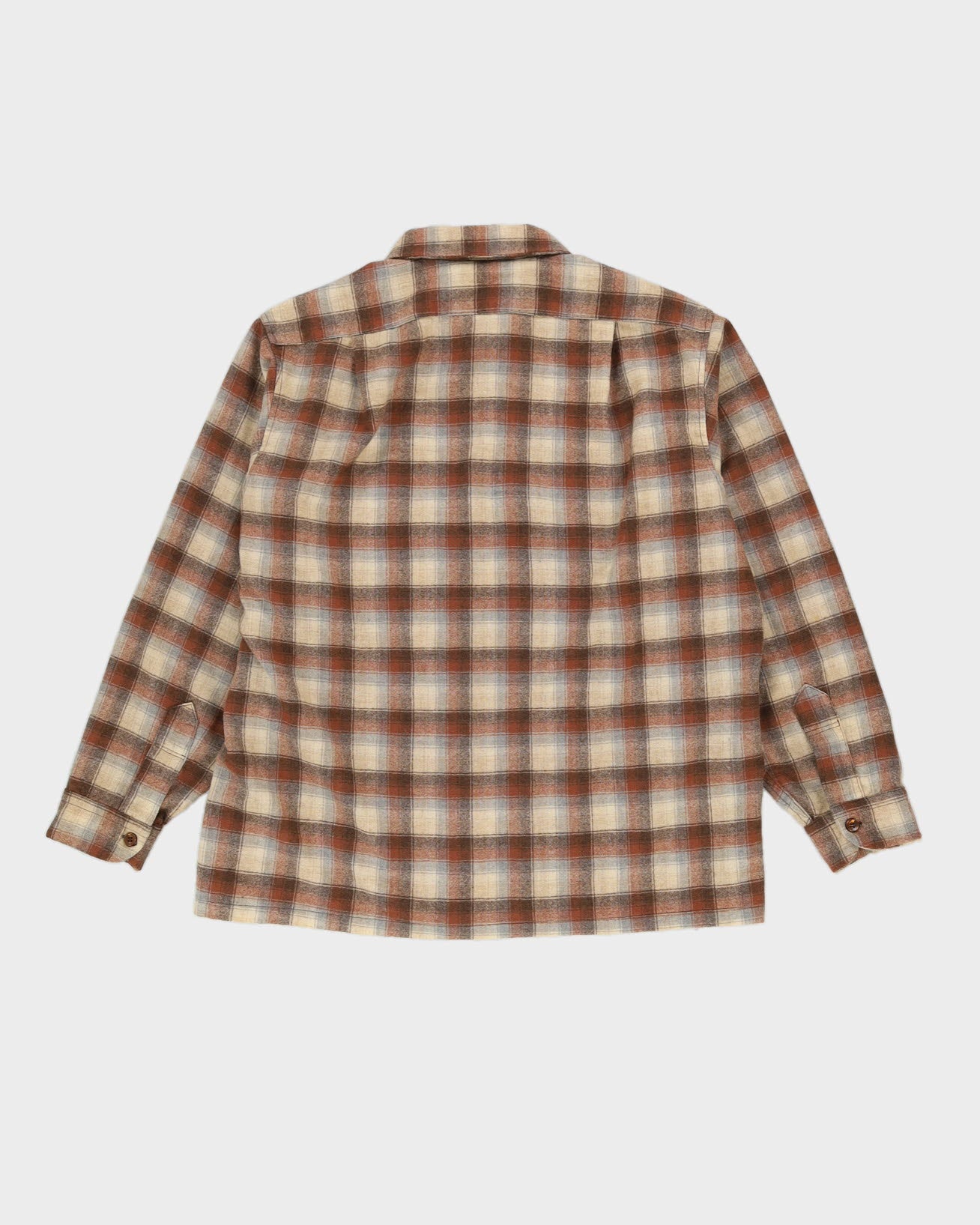 Pendleton Brown Checked Wool Shirt - XL