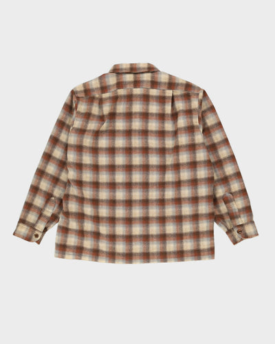 Pendleton Brown Checked Wool Shirt - XL