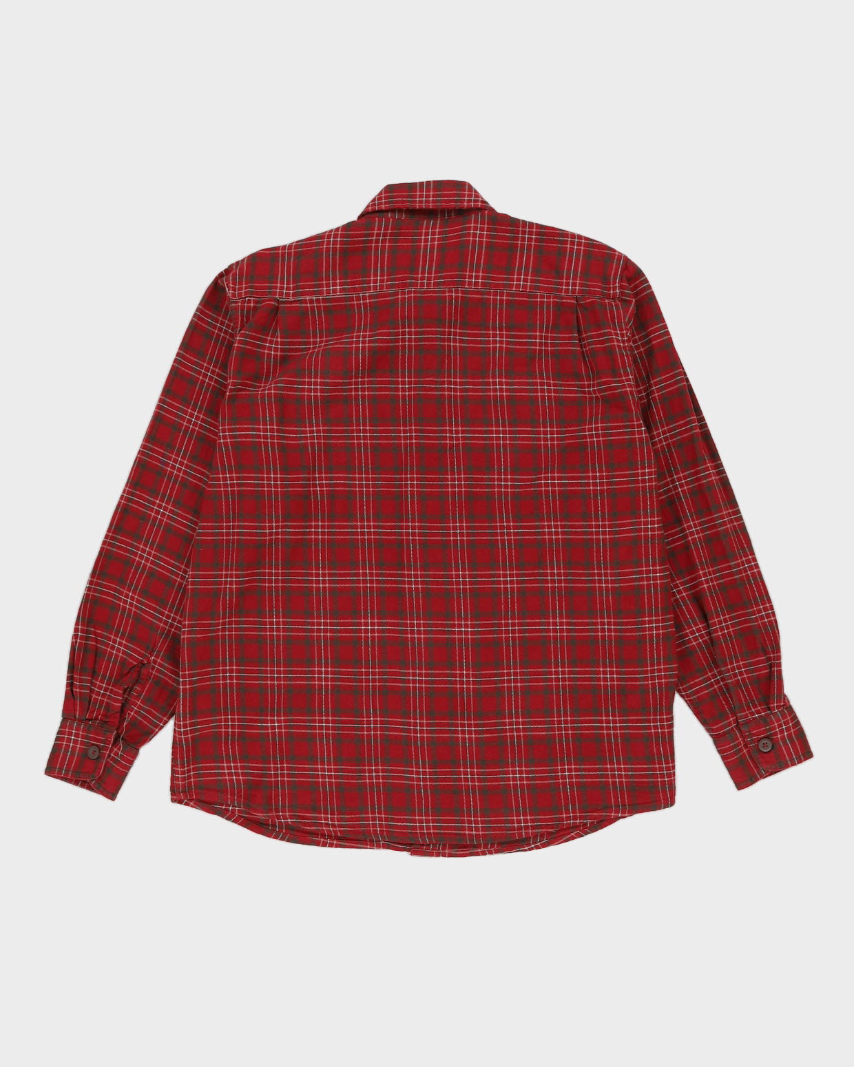 Wrangler Red Checked Cotton Flannel Shirt - XL