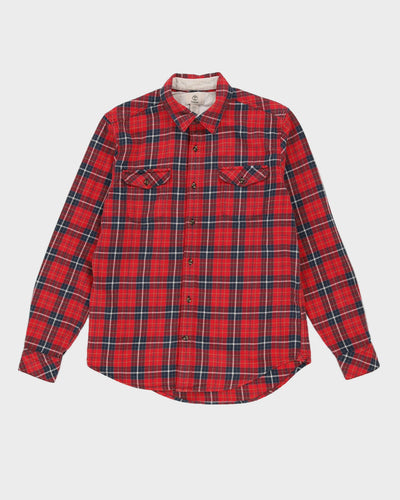 Timberland Red Checked Cotton Flannel Shirt - L