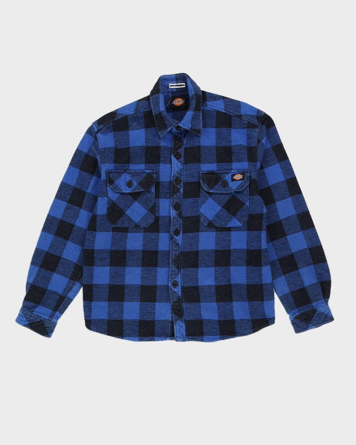 Dickies Blue Checked Cotton Heavy Flannel Shirt - M