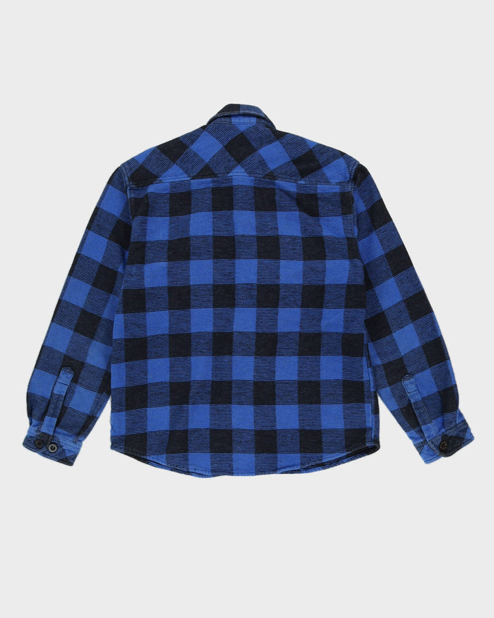 Dickies Blue Checked Cotton Heavy Flannel Shirt - M