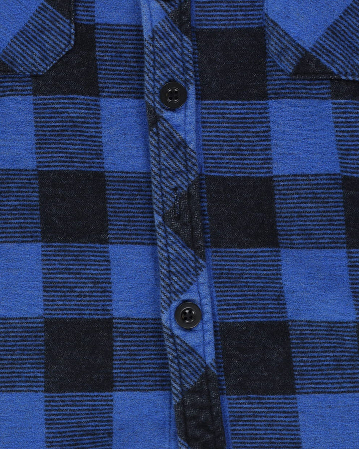 Dickies Blue Checked Cotton Heavy Flannel Shirt - M