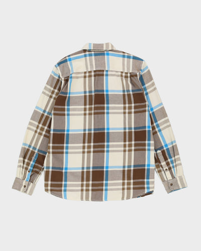 North Face Cream Checked Cotton Flannel Shirt - XL