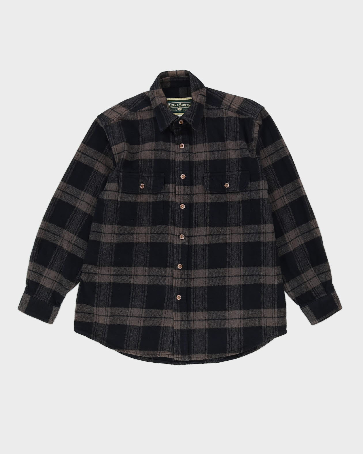 Field And Stream Checked Cotton Flannel Shirt - L