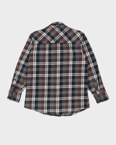 Dickies Grey Checked Cotton Flannel Shirt - M
