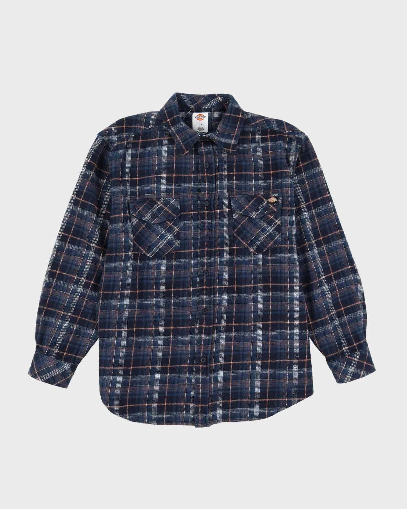 Dickies Blue Checked Flannel Shirt - L