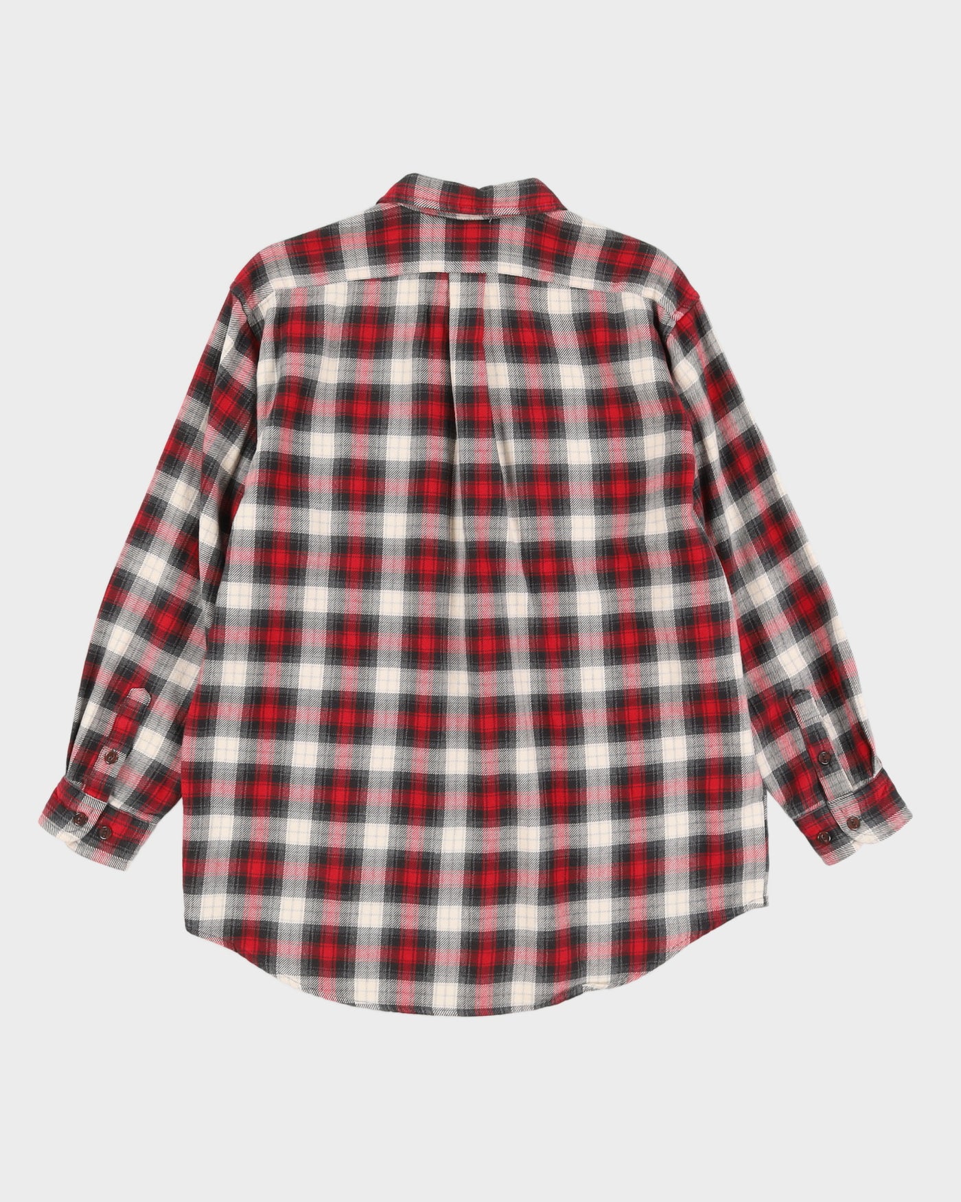Eddie Bauer Red Checked Flannel Shirt - M